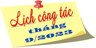 1 Lịch công tác tháng 9 2023