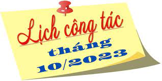 2 Lịch công tác tháng 10